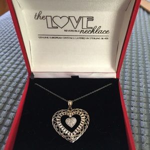 The Love Necklace Silver Heart Pendant Necklace